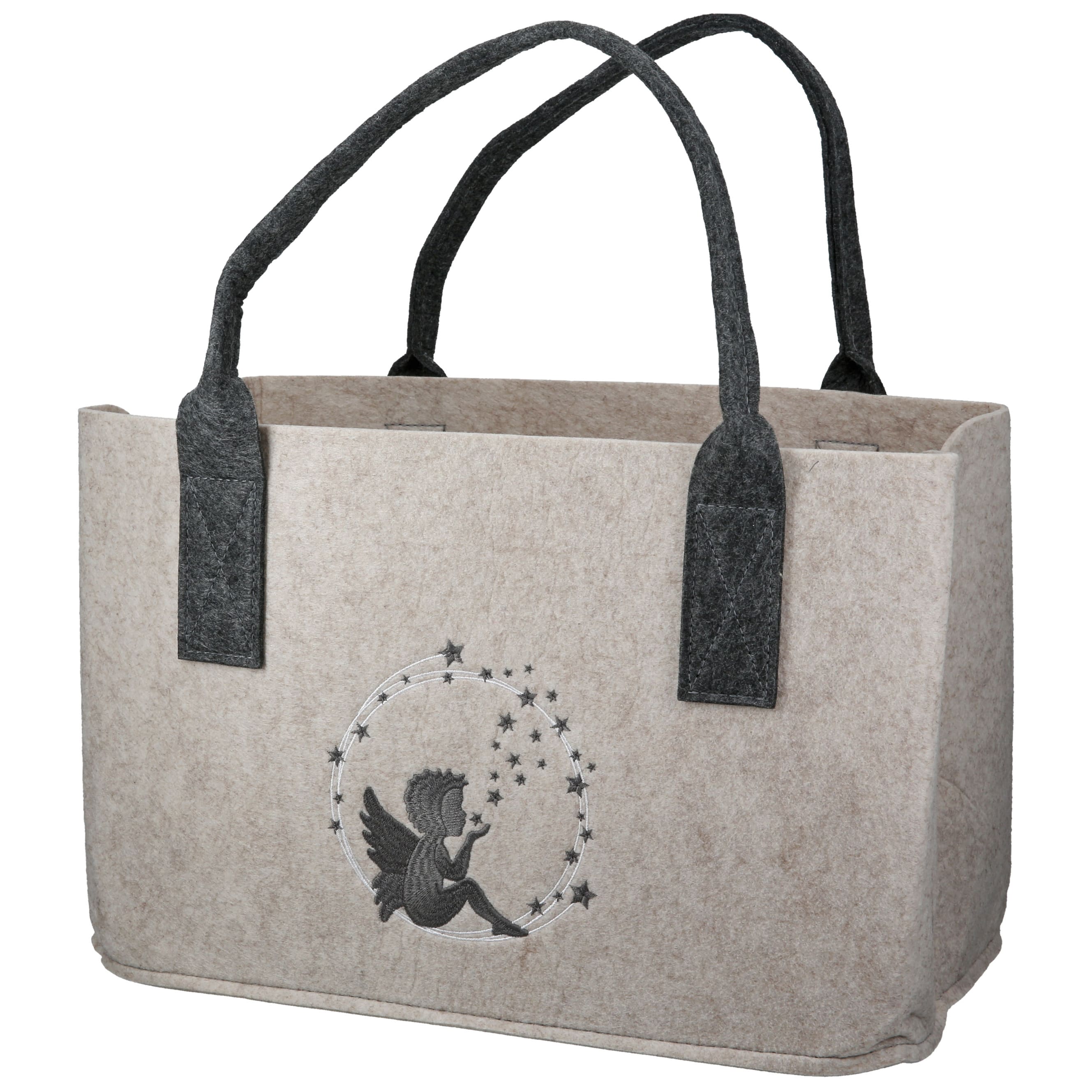 Engelszauber Tasche beige - Gilde Filztasche 55834 / Einkaufstasche / Strandtasche / Shopper / Handtasche / Tragetasche 