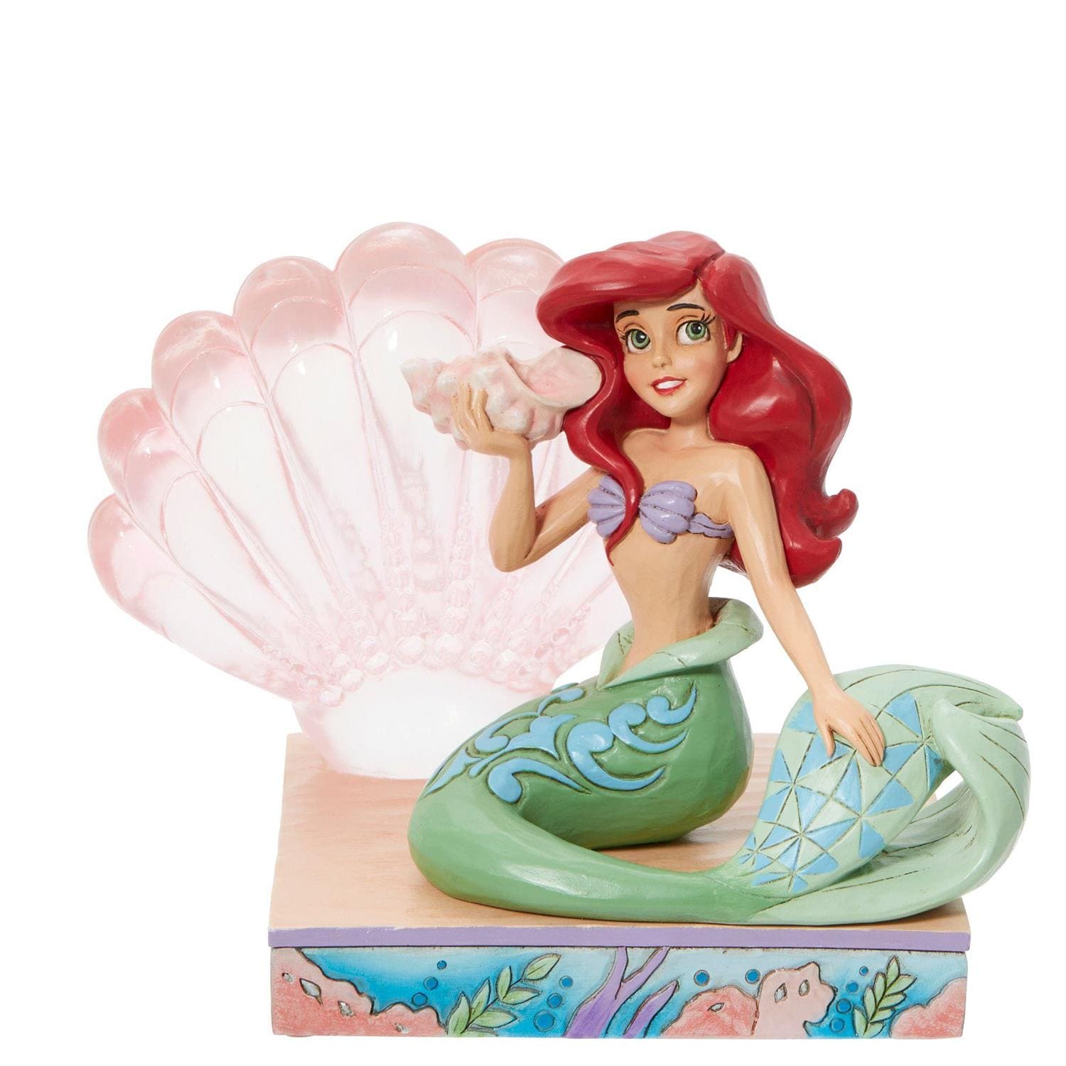 Disney Traditions, Jim Shore, 6011923, Princess Stories, Arielle with Shell, Arielle mit Muschel, Ariel, Jim Shore Disneyfigur, Jim Shore Disney Traditions, Jim Shore Arielle, Disney Traditions Arielle