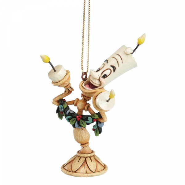 Disney Traditions, Jim Shore, A21430, Jim Shore Weihnachten, Lumière, Ornament, Anhänger, Die Schöne und das Biest, Beauty and the Beast, Jim Shore Disney, Jim Shore Disney Traditions