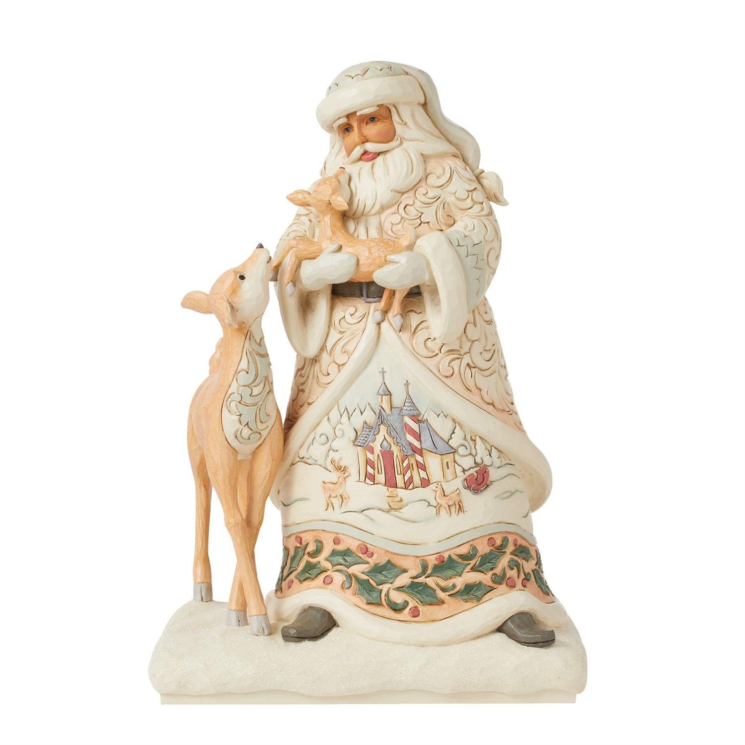 Jim Shore, Heartwood Creek, Jim Shore Santa, 6015152, White Woodland Santa, Believe in Kindness, Glaube an das Gute, Jim Shore Weihnachtsmann