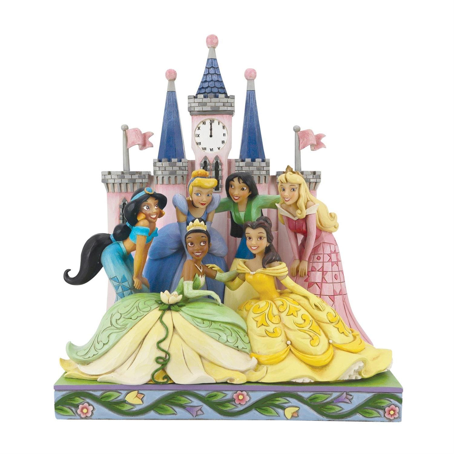 Disney Traditions, Jim Shore, Disney Traditions Jim Shore, 6013075, Beautiful & Brave, Wunderschön & Tapfer, Princess Group Castle, Prinzessinnen mit Schloss, Disney Traditions Prinzessinnen, Jim Shore Princess