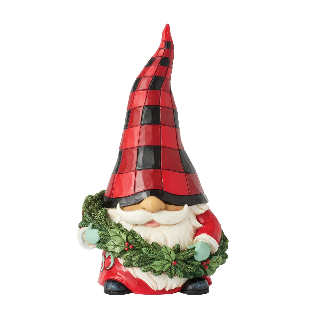 Kiss-Mas Gnome / Highland Glen Wichtel mit Weihnachtskranz - Heartwood Creek by Jim Shore 6017026