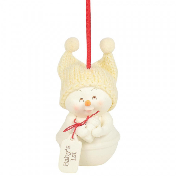 Kristi Jensen Piero, Snowpinions, Snowbabies, Department 56, Schneemann, Ornament, Anhänger, Baby's 1st Ornament, 6003283