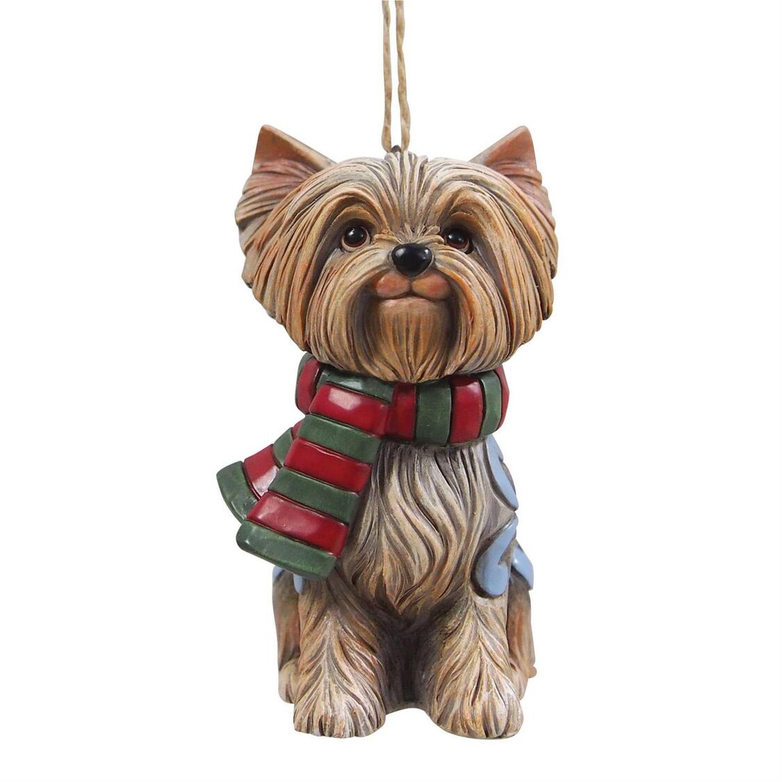 Christmas Dog Yorkie Ornament / Yorkshire Weihnachtsanhänger - Heartwood Creek by Jim Shore 6017528