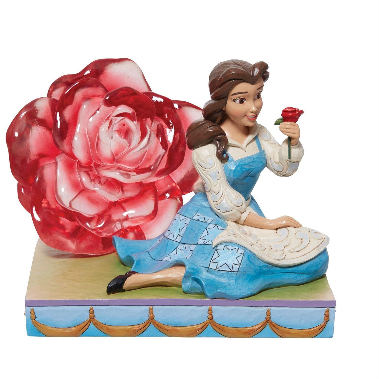 Disney Traditions, Jim Shore, 6011924, Princess Stories, Belle with Rose, Belle mit Rose, Jim Shore Disneyfigur, Jim Shore Disney Traditions, Jim Shore Belle, Disney Traditions Beauty & the Beast