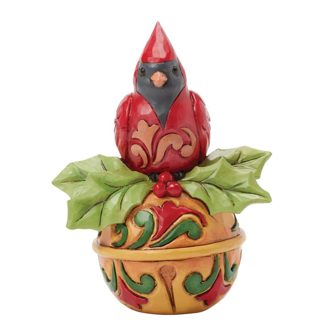 Cardinal on Jingle Bell - Kardinal auf Glöckchen Minifigur - Heartwood Creek by Jim Shore 6017279