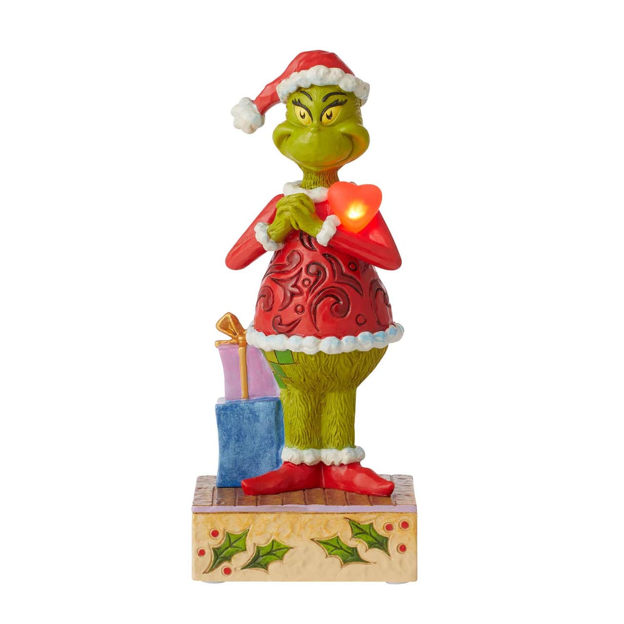 Jim Shore, The Grinch, Der Grinch, The Grinch by Jim Shore, 6010782, Grinch mit Herz Figur, Grinch with large heart figurine, Grinch Weichnachtsanhänger, Grinch by Jim Shore