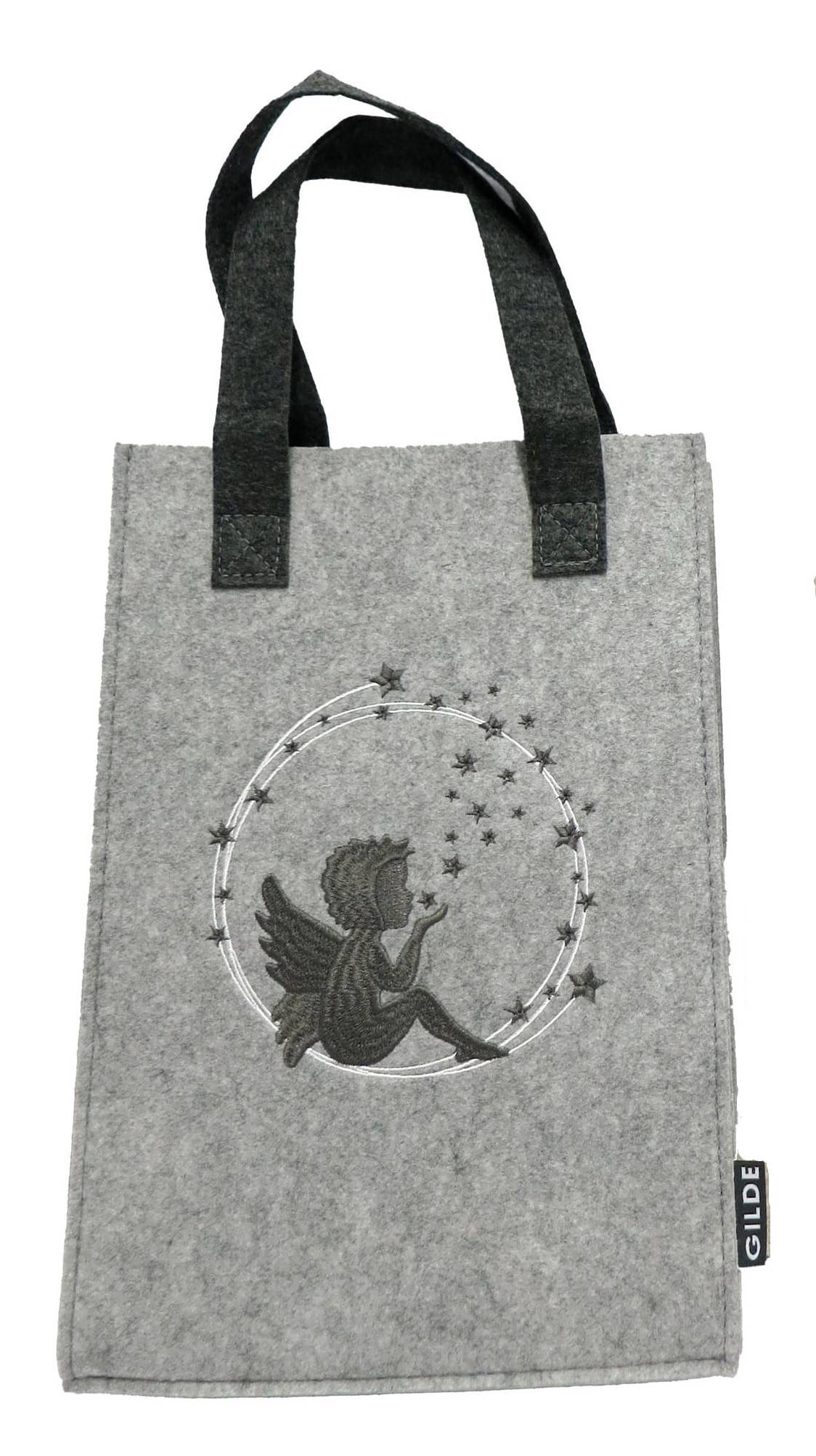 Engelszauber - Geschenktasche Engel beige 59833 - Gilde Geschenktasche / Geschenktüte Engel mit Sternen