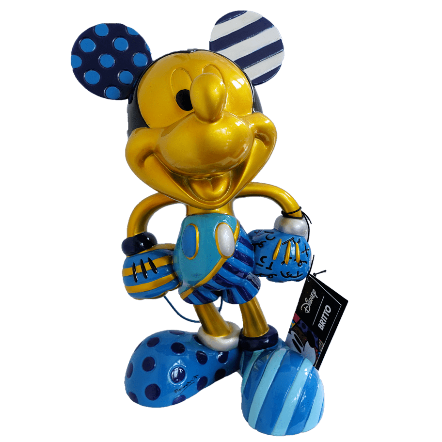 Disney Britto, Romero Britto - Romero Britto Disneyfigur, 6013538, Gold & Blue Mickey Mouse, Gold & Blau Micky Maus, Britto Micky, Disney by Britto, Britto Limited Edition, Limitierte Auflagea