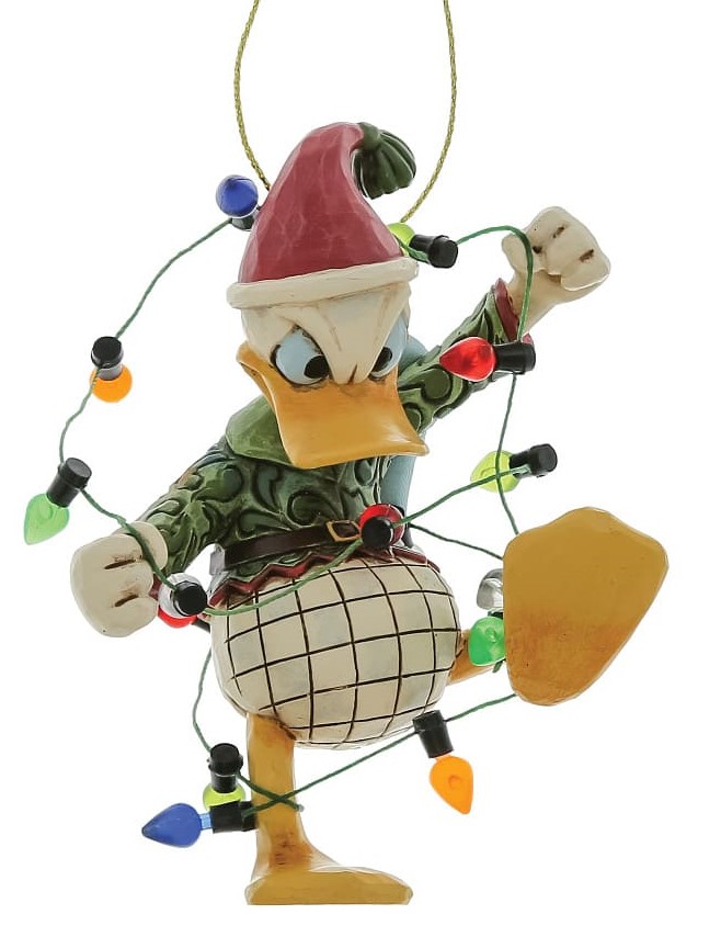 Donald Duck mit Lichterkette - Ornament / Donald Duck Wrapped in Lights Weihnachtsanhänger - Disney Traditions Jim Shore 6017548