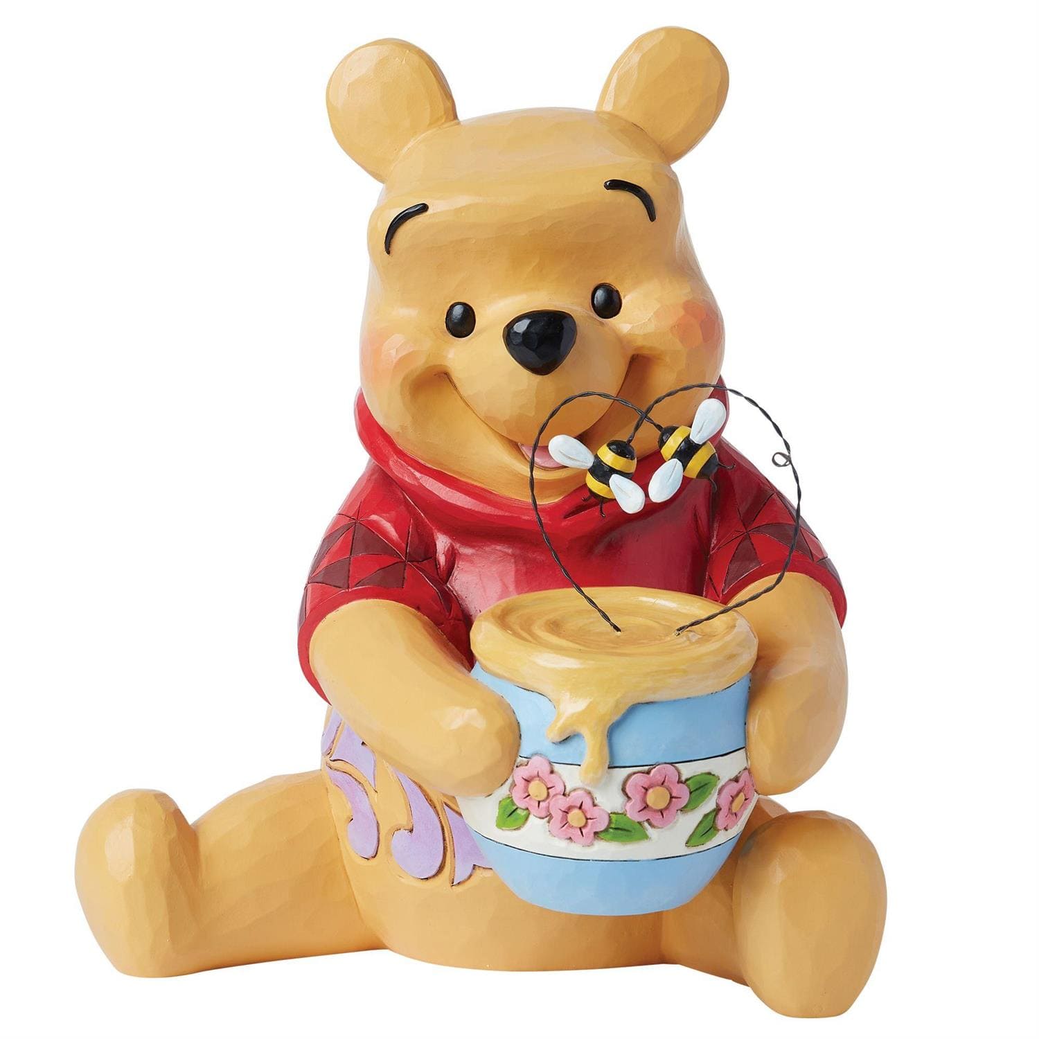 Jim Shore, Disney Traditions, Jim Shore Disney, 6014321, Bee Sweet Winnie Pooh, Winnie Puuh Figur mit Honigtopf, Winnie Pooh XL, Jim Shore Disneyfigur, Jim Shore