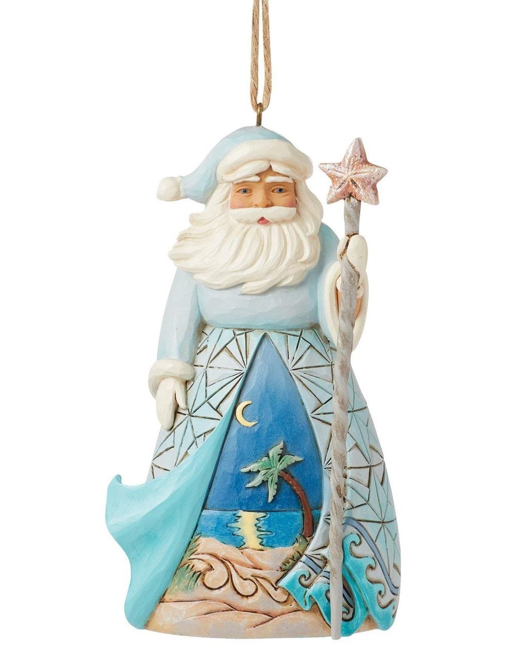 Jim Shore, Heartwood Creek, Jim Shore Weihnachtsfigur, 6016518, Shell-abrate the Season, Sand Dollar Santa, Sanddollar Weihnachtsmann, Ornament, Coastal Collection