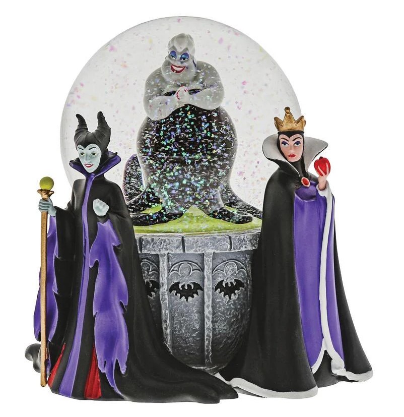 Department 56 - Disney Villains Schneekugel Ursula - Evil Queen - Maleficent  / Schneekugel beleuchtet 6007316