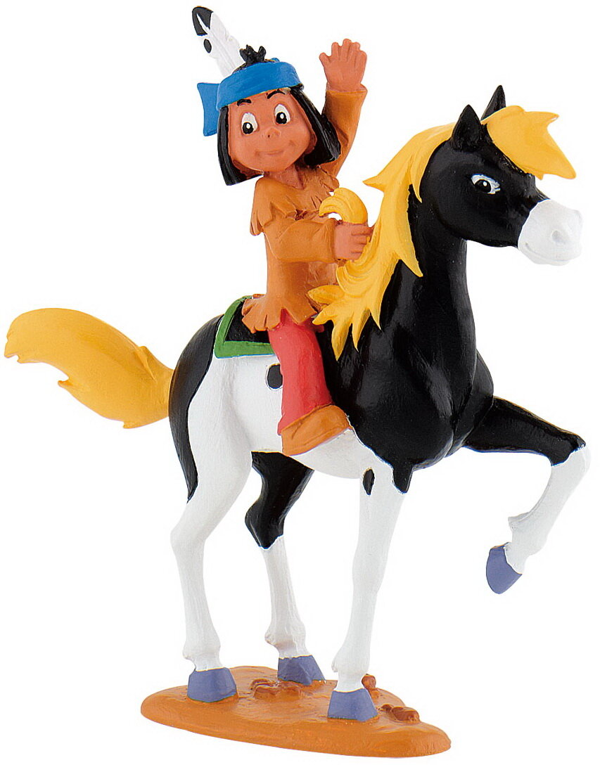 Yakari auf Kleiner Donner - Spielfigur - Tortenfigur Bullyland 43355