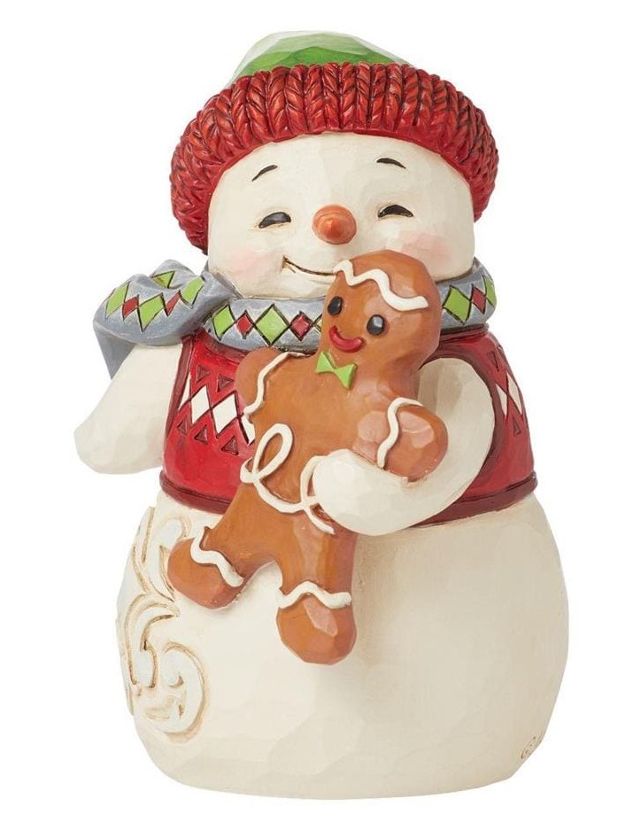 Schneemann mit Lebkuchenmann Mini / Snowman with Gingerbread Man-Heartwood Creek Jim Shore 6015464