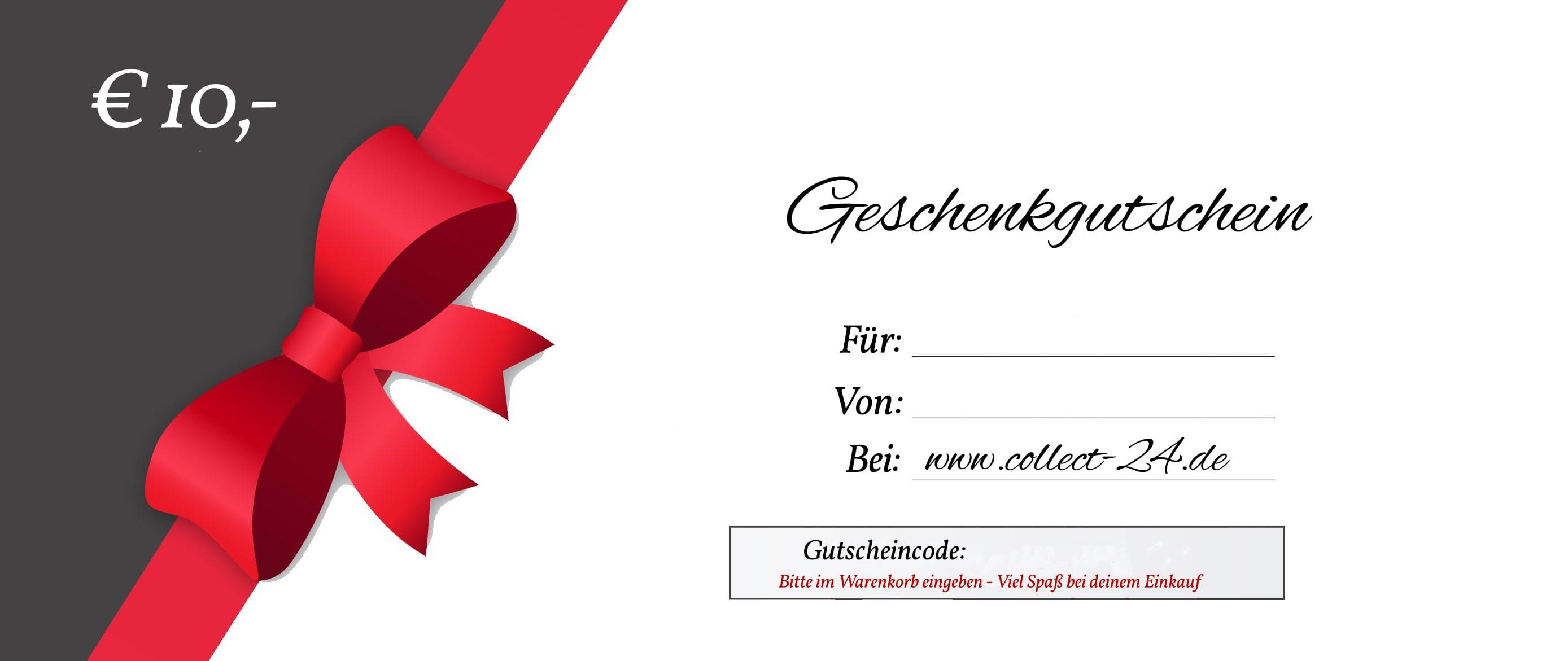 Collect-24 Geschenkgutschein, Geschenkgutschein € 10,00