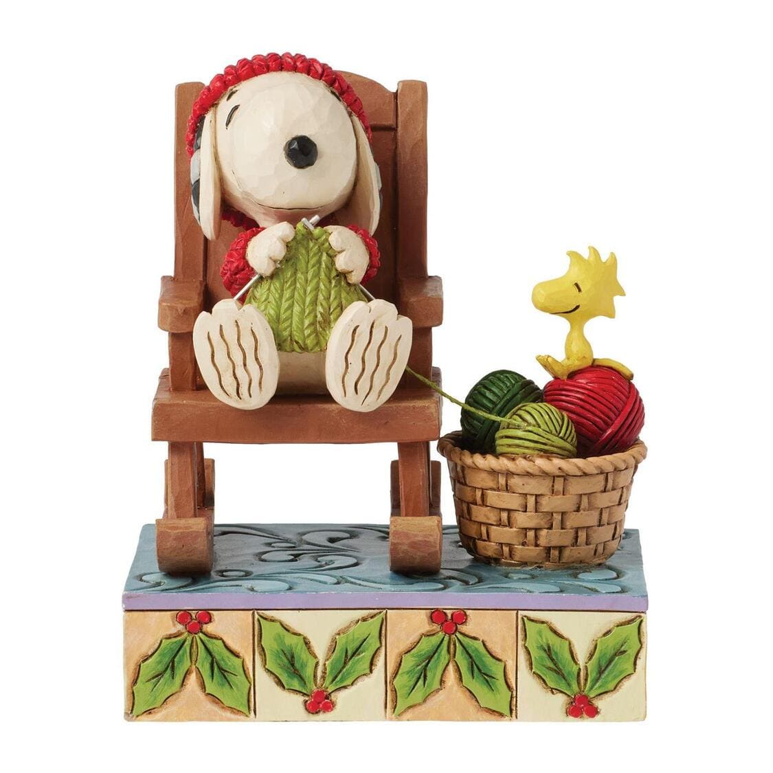 Handmade Happiness Snoopy strickend im Schaukelstuhl, Knitting in Rocking Chair - Peanuts by Jim Shore 6017232