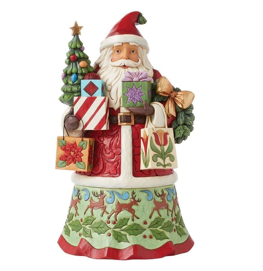 Jim Shore, Heartwood Creek, Jim Shore Santa, 6015501, Santa with GIfts, Weihnachtsmann mit Geschenken , All Wrapped Up Santa, Jim Shore Weihnachtsmann, Alles verpackt Weihnachtsmann