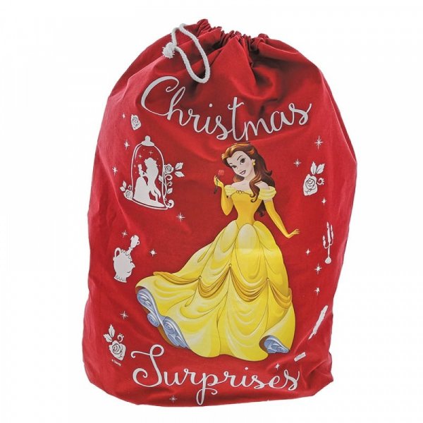 Enchanting Disney Collection, Walt Disney, Disney Weihnachten, Beauty & The Beast Christmas Sack, Schöne und das Biest Weihnachtssack, A30229, Belle Geschenksack, Disney Geschenk