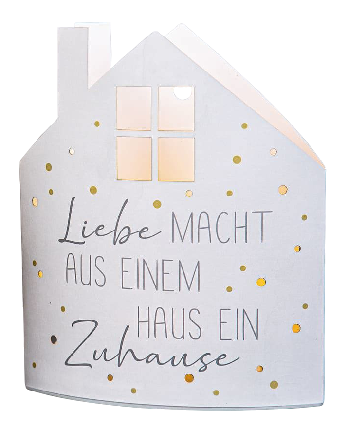 Tischlampe Liebe macht aus einem Haus ein Zuhause - Dekolampe / 51555 Gilde LED Stimmungslicht Dekoleuchte Wohlfühllicht Kopie