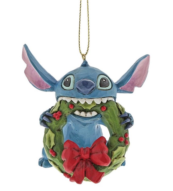 Stitch Ornament / Stitch mit Kranz Anhänger - Disney Traditions by Jim Shore A30357