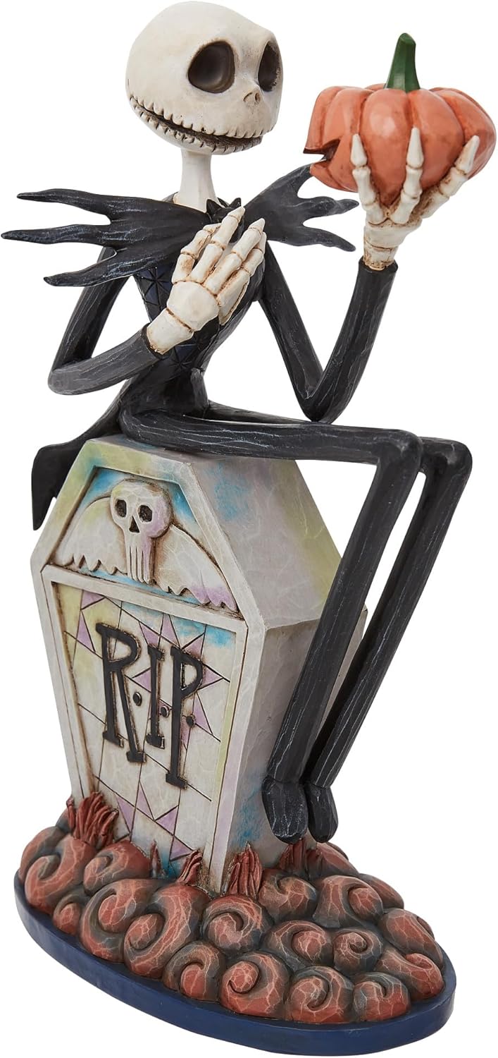 Jack Skellington The Pumpkin King - on Gravestone - Disney Traditions by Jim Shore 6010866