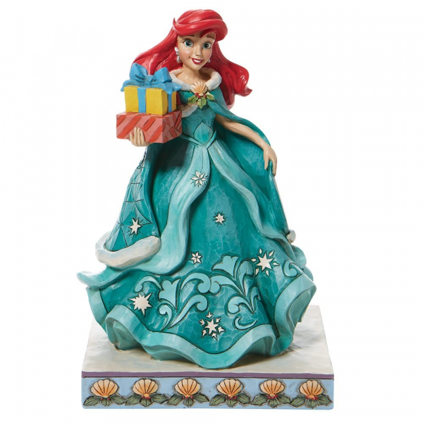 Disney Traditions, Jim Shore, Jim Shore Disney, Disney Traditions Collection, 6008982,  Gifts of Song, Christmas Ariel, Arielle Weihnachtsfigur Jim Shore Disneyfigur, DIsney Traditions Figur, Disney Traditions Weihnachten, Jim Shore Weihnachten