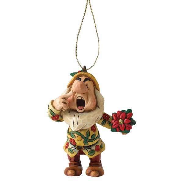 Disney Traditions, Jim Shore, Jim Shore Disneyfigur, A9039, Jim Shore Disney, Ornament, Weihnachtsanhänger, Schneewittchen, Snow White, Sneezy, Jim Shore Disney Traditions, Jim Shore Weihnachten