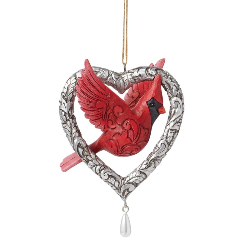 Forever in My Heart Cardinal - Kardinal in Herz Ornament - Heartwood Creek by Jim Shore 6015533