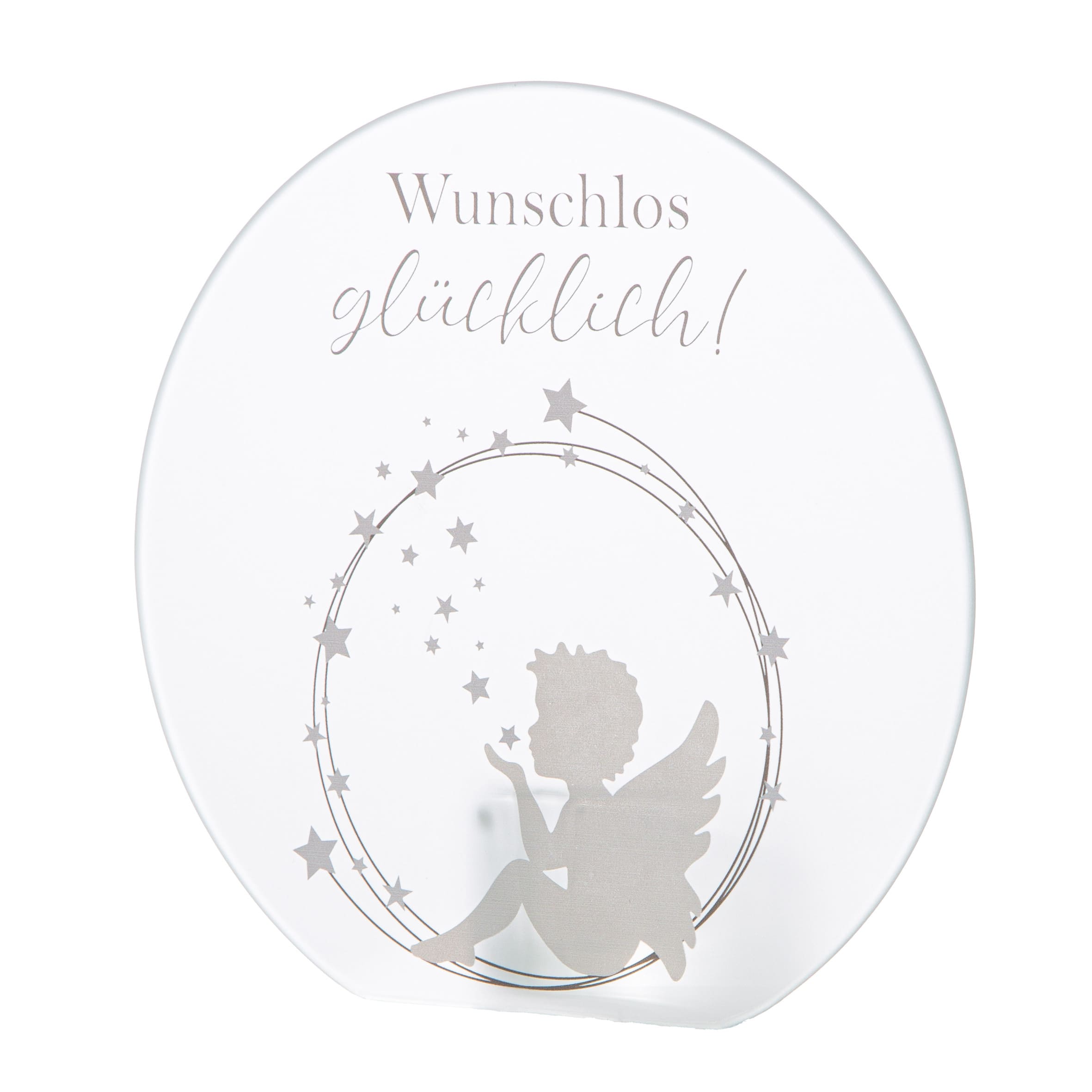 Teelichtleuchter groß Engelszauber Wunschlos glücklich - 27642 Gilde Stimmungslicht mit Engel-Motiv