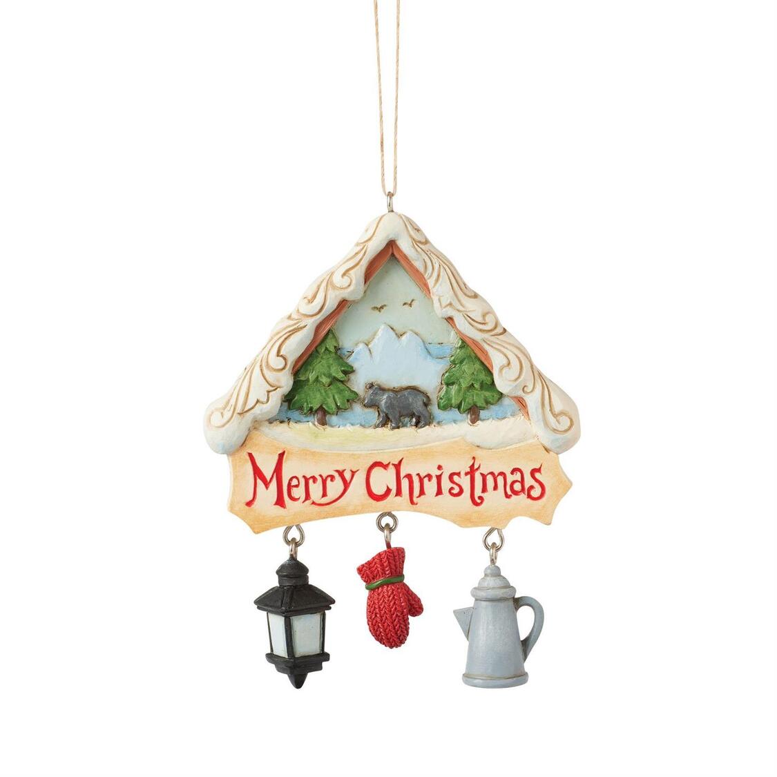 Lodge Scene Ornament mit Bär -  Heartwood Creek by Jim Shore 6017039