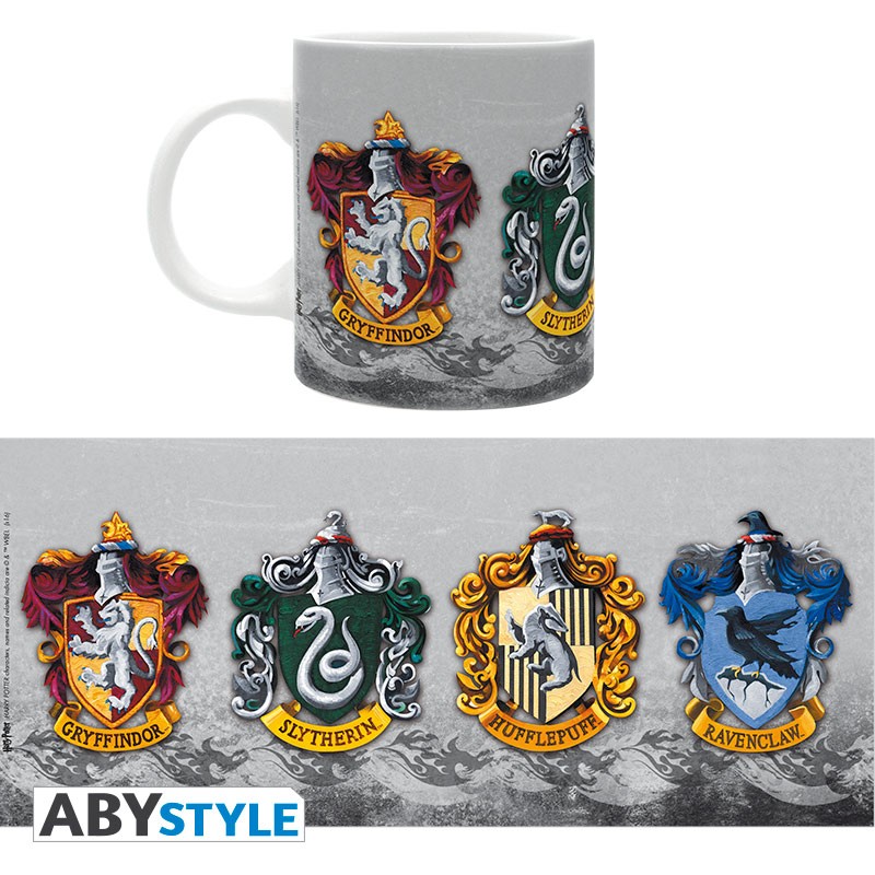 Harry Potter, ABY-Style, Abysse, Becher, Tasse, Kaffeebecher, Hogwarts Wappen, Gryffindor, Slytherin, Hufflepuff, Ravenclaw,  ABYMUG285,, Harry Potter Geschenkidee