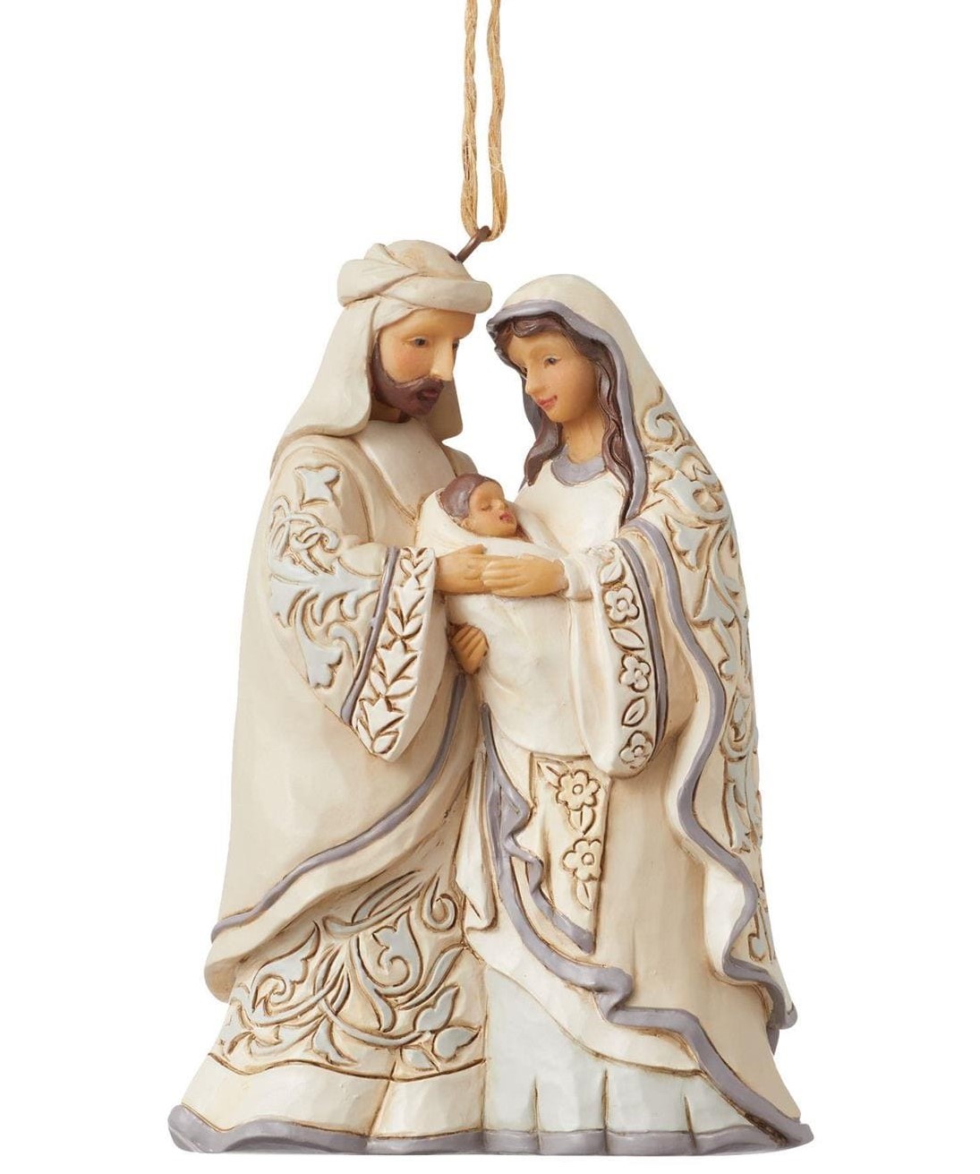 Jim Shore, Heartwood Creek, Jim Shore Santa, 6015165 Heilige Familie Weihnachtsanhänger, White Woodland  Weihnachtsanhänger, Holy Family Ornament