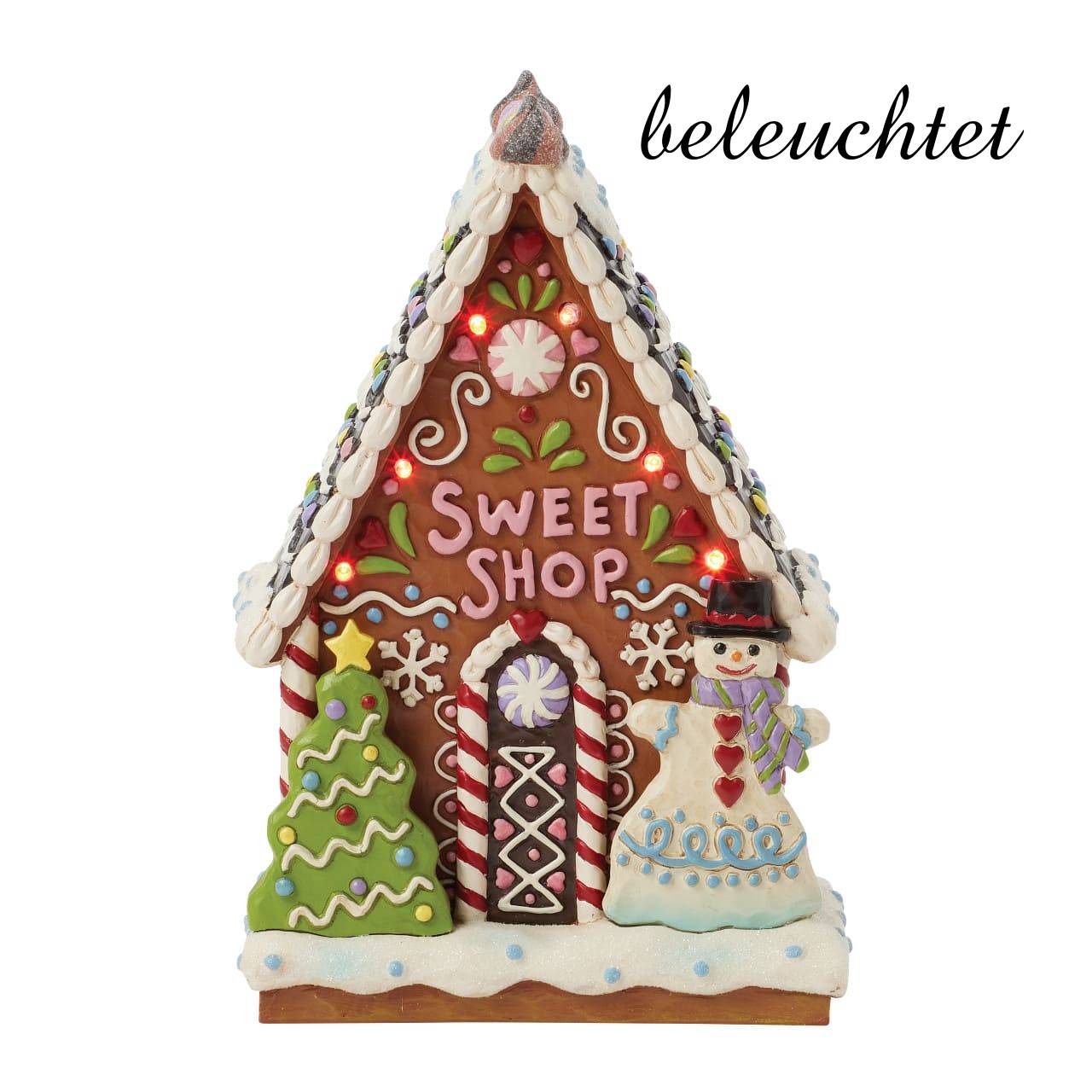 Life is What You Bake It LED Lebkuchenhaus Gingerbread Sweet Shop - Heartwood Creek by Jim Shore 6017273