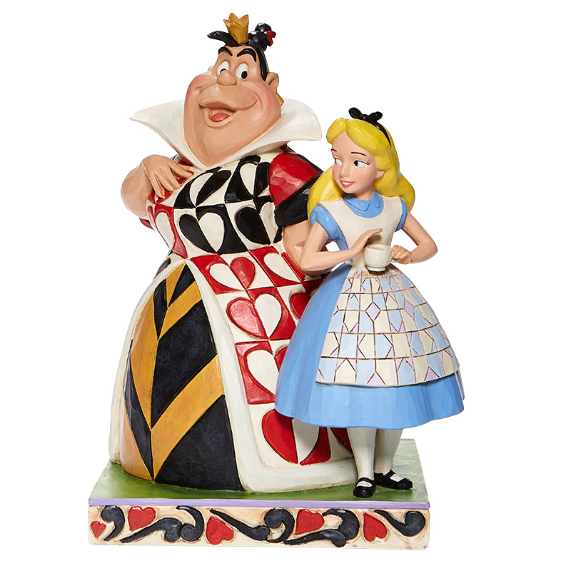 Disney Traditions, Jim Shore, Jim Shore Disney, Jim Shore Disneyfigur, Jim Shore Disney Figur, Good & Evil, Gut & Böse, Chaos and Curiousity, Alice and the Queen of Hearts, Alice und die Königin der Herzen, Alice in Wonderland, Alice im Wunderland, 600806