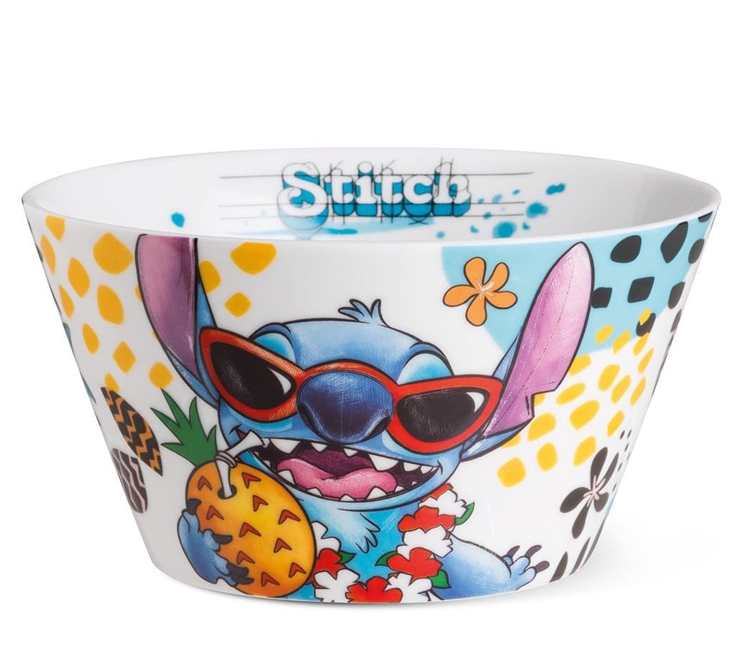 Schüssel Müslischale Stitch weiß mit Kokosnussdrink 122005 - Disney by Egan