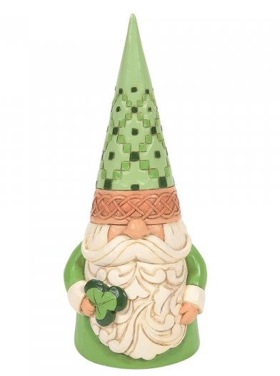 Heartwood Creek, Jim Shore, Jim Shore Ostern, Jim Shore Osterfigur, Osterkollektion, Glücksbringer, Irish Green Gnome Holding Shamrock, irischer Wichtel mit Kleeblatt, 6008402