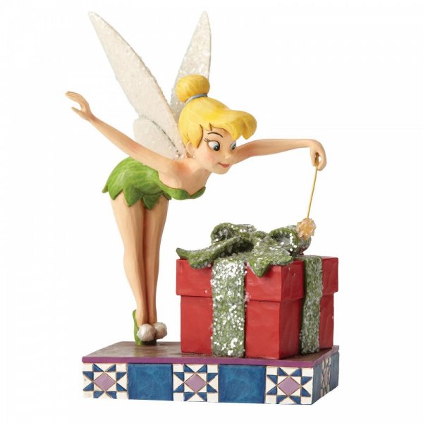 Disney Traditions, Jim Shore - Pixie Dusted Present Tinkerbell / Tinker Bell mit Geschenk, 4051970