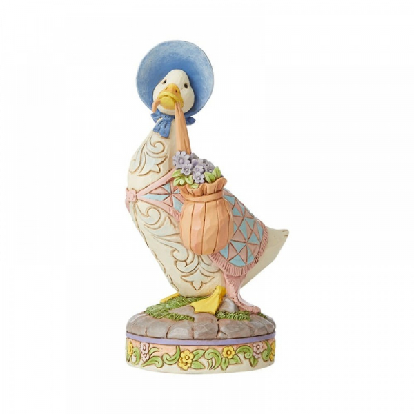 Jim Shore, Jim Shore Beatrix Potter, Jim Shore Peter Rabbit, Jim Shore Peter Hase, 6008748, Jemima Puddle-Duck, Jemima Puddle-Duck wearing a shawl and a poke bonnet