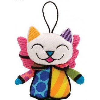 Romero Britto Pop Art aus Miami - Angel Cat Plush Ornament / Engel Katze Anhänger