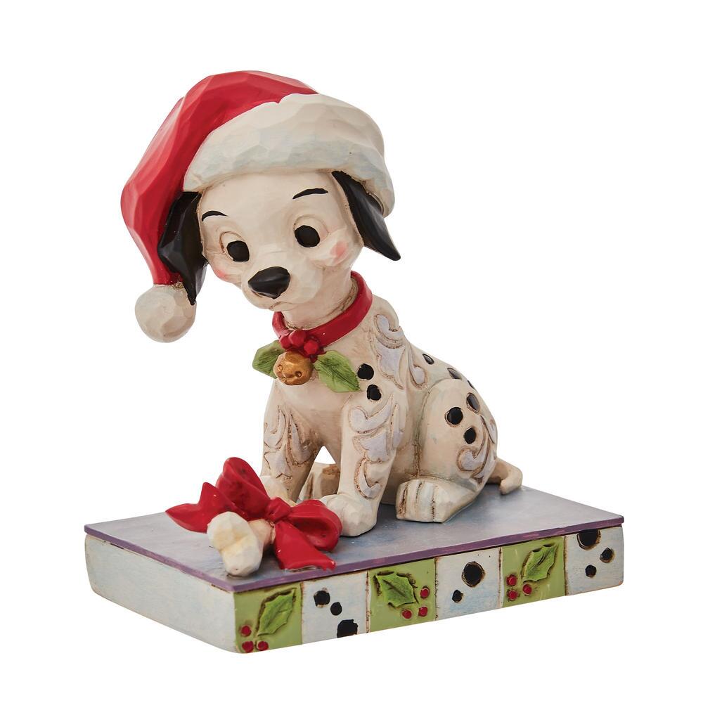 Disney Traditions, Jim Shore, Jim Shore Disney, 6010877, Christmas Lucky, 101 Dalmatiner, Jim Shore Disney Traditions, Jim Shore Disney Figur, Disney Traditions Weihnachten, Personality Poses