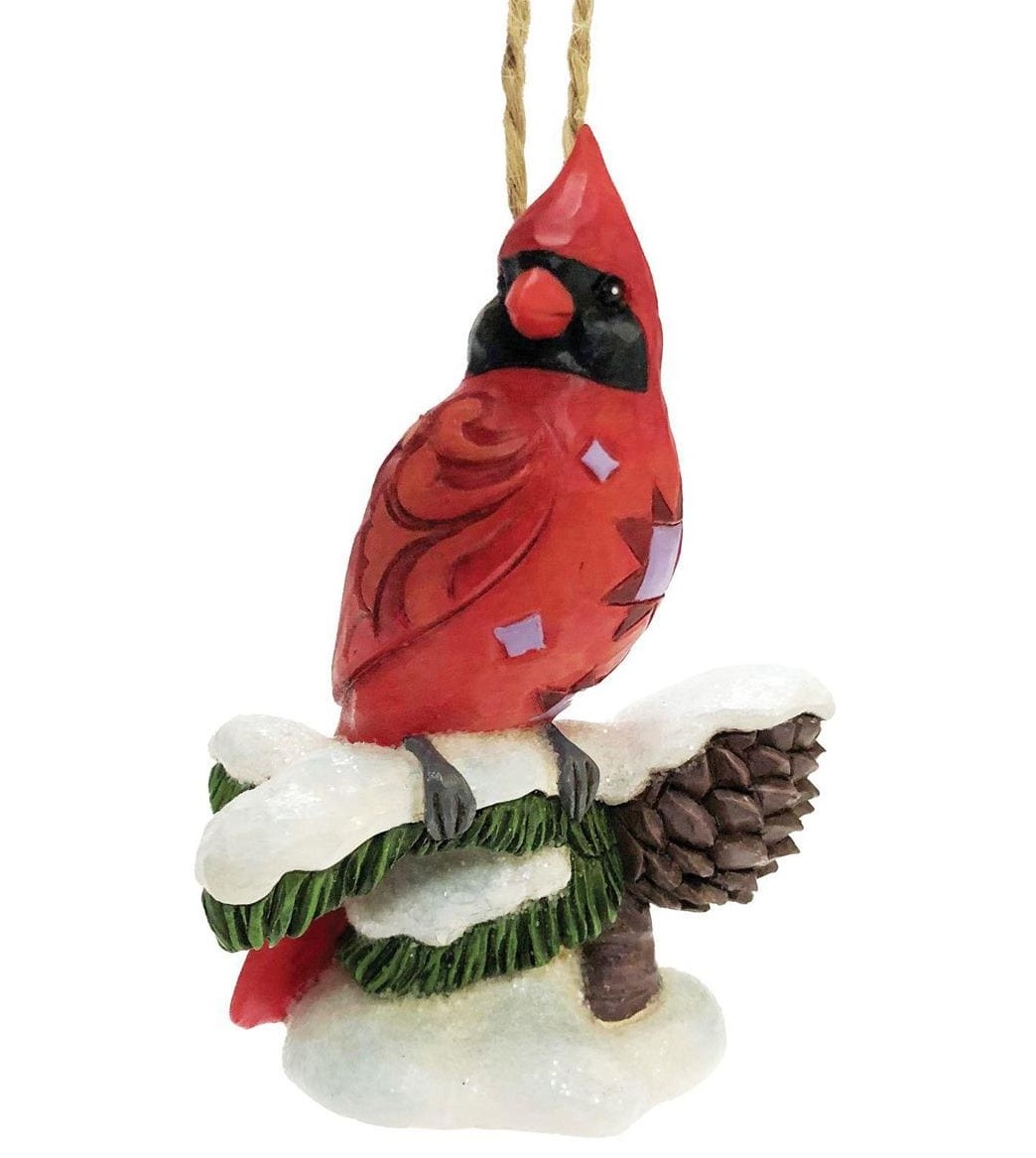 Jim Shore, Heartwood Creek, Heartwood Creek by Jim Shore, 6012025, Carding Cardinal on a Snowy Branch, Kardinal Ornament, Kardinal Weihnachtsanhänger, Heartwood Creek Weihnachten, Jim Shore Weihnachten