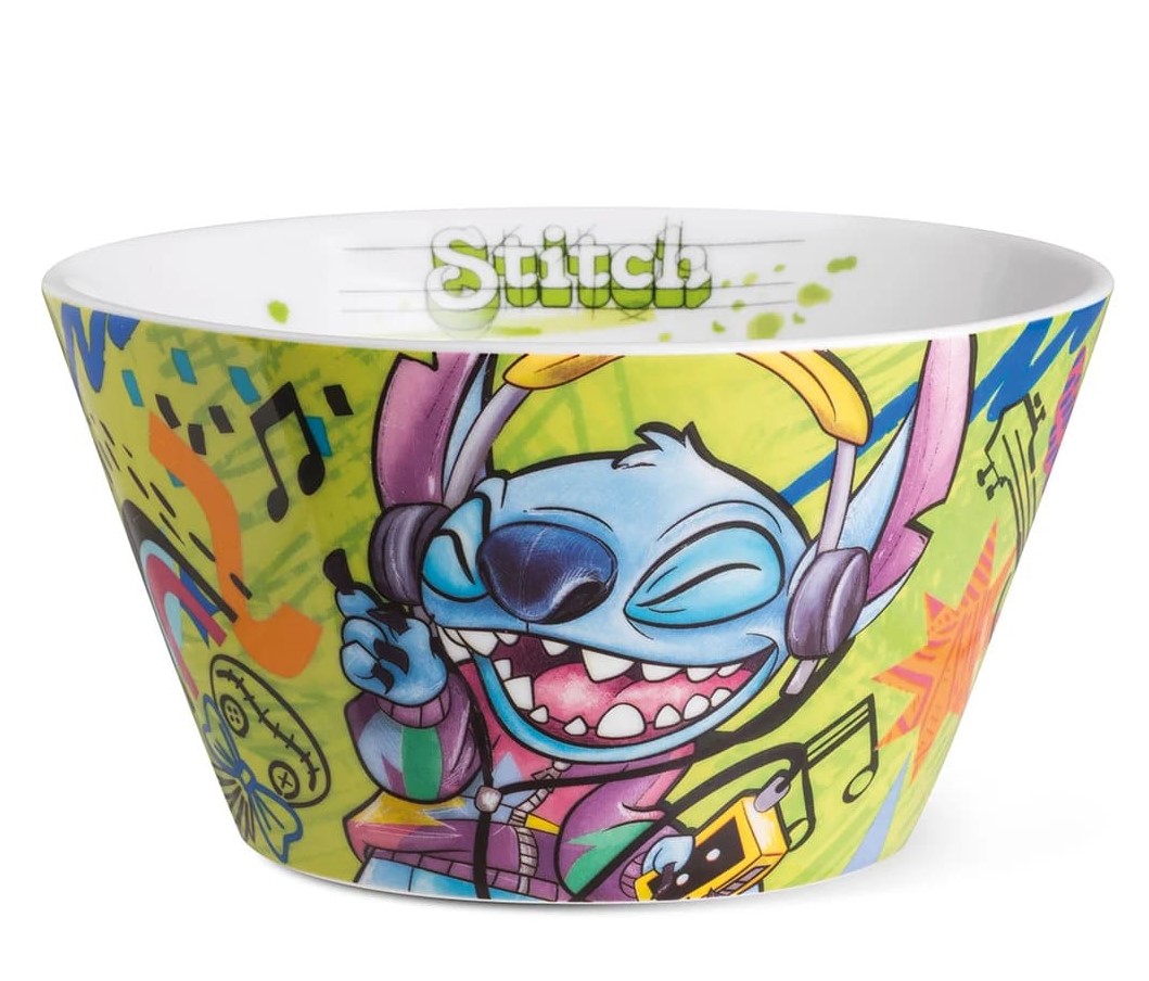 Schüssel Müslischale Stitch grün mit Kopfhörern 122006 - Disney by Egan