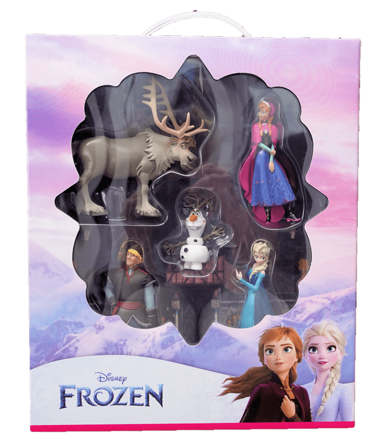 Bullyland, Geschenkset Frozen I, Disneyfigur, Spielfigur, Sammelfigur, Geburtstagstorte, Tortenfigur, 13413, Elsa, Anna, Olaf, Kristoff, Sven