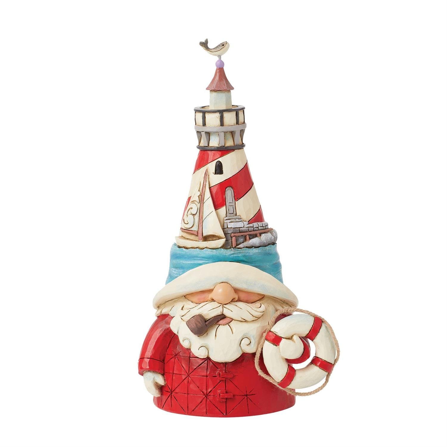 Jim Shore, Heartwood Creek, Jim Shore Weihnachtsfigur, 6016520, Harbor Helper Lighthouse Gnome, Leuchtturmwichtel, Jim Shore Gnome