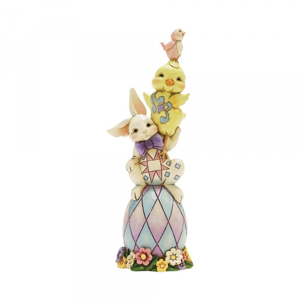 Heartwood Creek, Jim Shore, Jim Shore Ostern, Jim Shore Osterfigur, Egg-stra Dose of Cute, Easter Stacked Pint Sized Figurine, Osterstapelfigur, Osterkollektion, 6007164