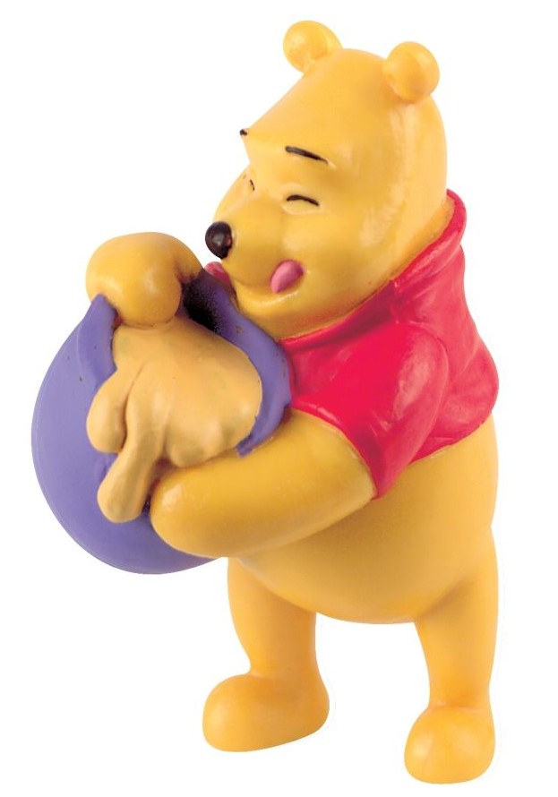 Winnie Pooh & Friends - Winnie Puuh mit Honigtopf -  Walt Disney Spielfigur - Tortenfigur - Disneyfigur Bullyland 12340