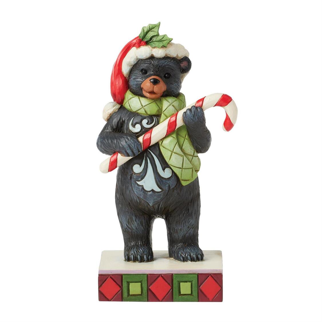 Beary Merry Christmas - Lodge Bär mit Zuckerstange - Heartwood Creek by Jim Shore 6017036