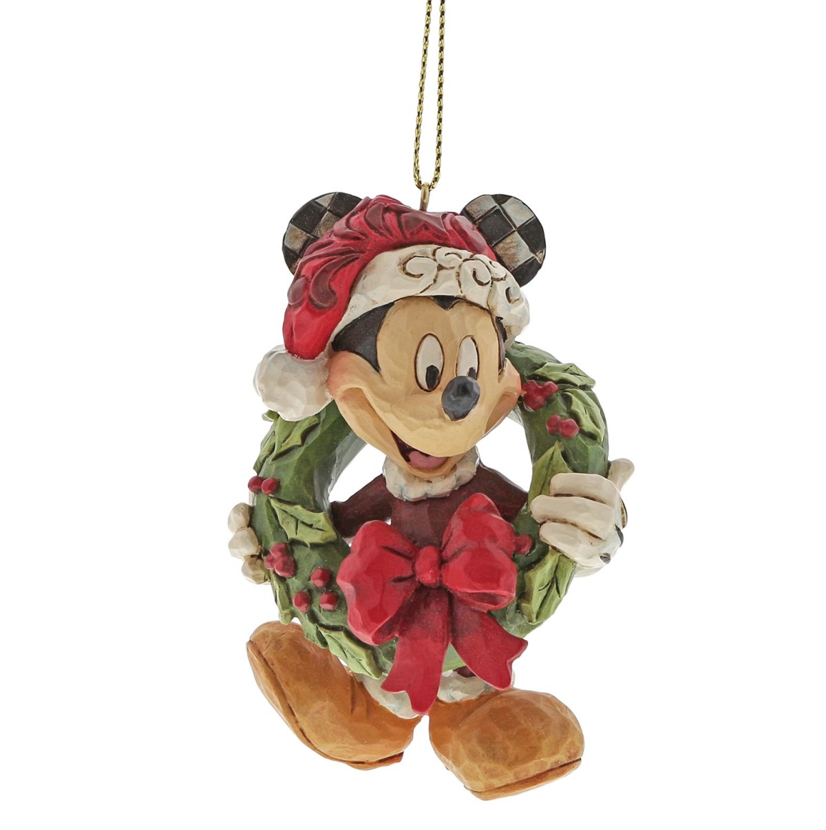 Mickey Mouse Ornament / Micky Maus mit Kranz Weihnachtsanhänger A30355