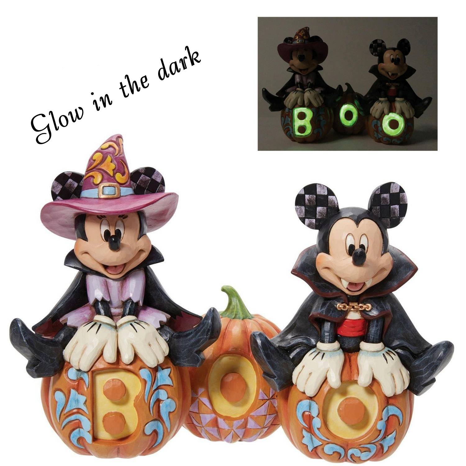 Disney Traditions, Jim Shore, 6013052, Cutest Pumpkins in the Patch, Mickey & Minnie Boo Pumpkin, Micky und Minnie Boo Kürbisse, Jim Shore Disneyfigur, Jim Shore Disney Traditions, Jim Shore Halloween, Disney Traditions Mickey & Minnie